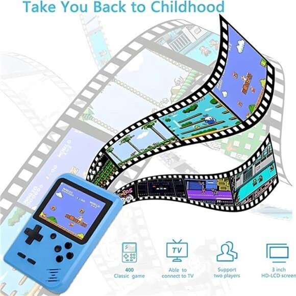 Retro Handheld 400 FC NES SNES Classic Games Console System Handheld Portable